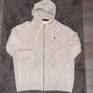 Polo by Ralph Lauren Light Gray Zip-Up Sweater